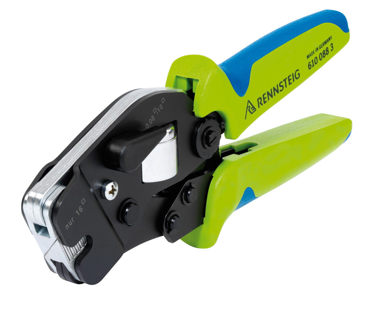 Self-Adjusting Crimping Tool for end-sleeves (28-5 AWG) - Square Crimp Profile