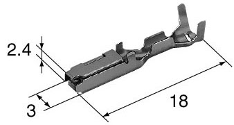 Sumitomo 2.3 mm(090) terminal (Sumitomo#8100-1428) 